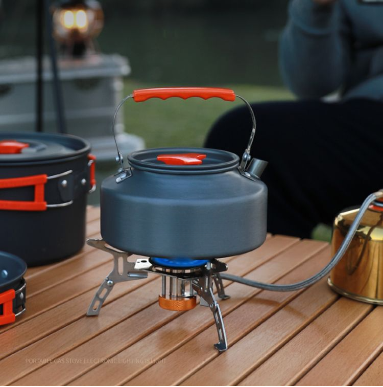 Fornello a gas portatile pieghevole a cassetta per esterni, mini fornello ad acqua bollente, accessori da campeggio_voghion.com