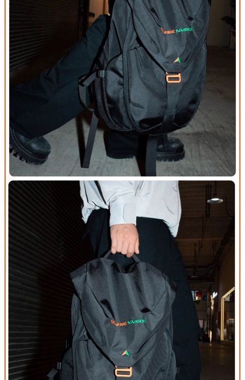 Shield Mark Outdoor Functional Sports Nylon Waterproof Schoolbag_voghion.com