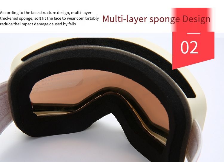 Ski Snowboard Goggles Dame Menn Ski Brillemaske UV 400 Snøbeskyttelse over briller Voksen nti-fog Cydrical_voghion.com