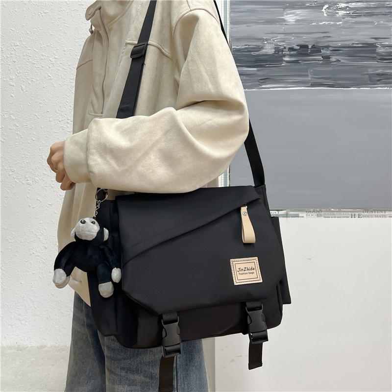 Borsa a tracolla grande da uomo e da donna, stile Harajuku, per studenti coreani, con tracolla singola_voghion.com