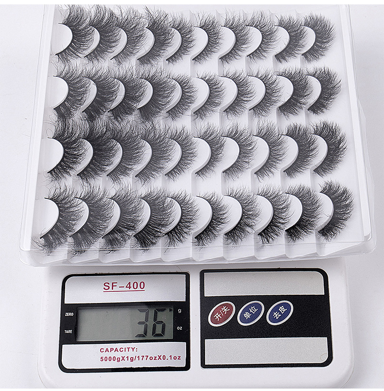 New 20 pairs of mixed imitation mink fur false eyelashes, naturally dense, curly and messy, simulated grafted eyelashes_voghion.com