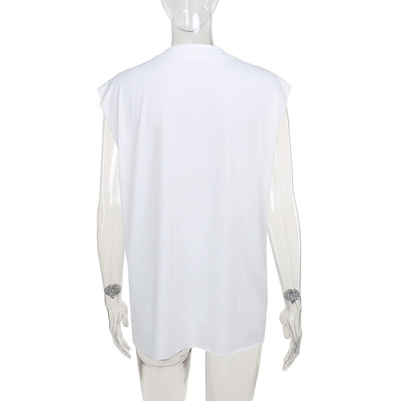 Women's Clothing style street fashion printed vest T-shirt_voghion.com