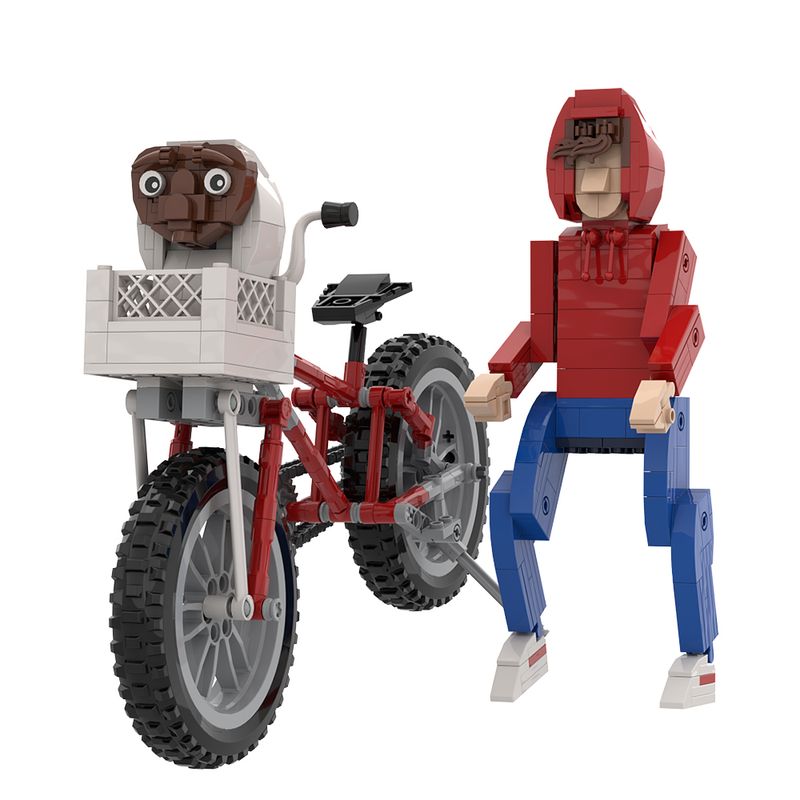 MOC E.T. Svetimo kaladėlių modelis, siaubo mokslo filmų figūrėlės, baisūs ateiviai, statybinių kaladėlių rinkinys, edukaciniai žaislai vaikams, kalėdinės dovanos_voghion.com