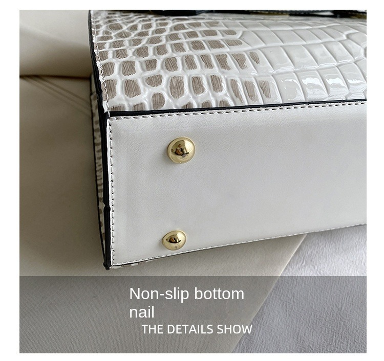 Vintage Fashion Crocodile Print Handheld Shoulder Crossbody Bag_voghion.com