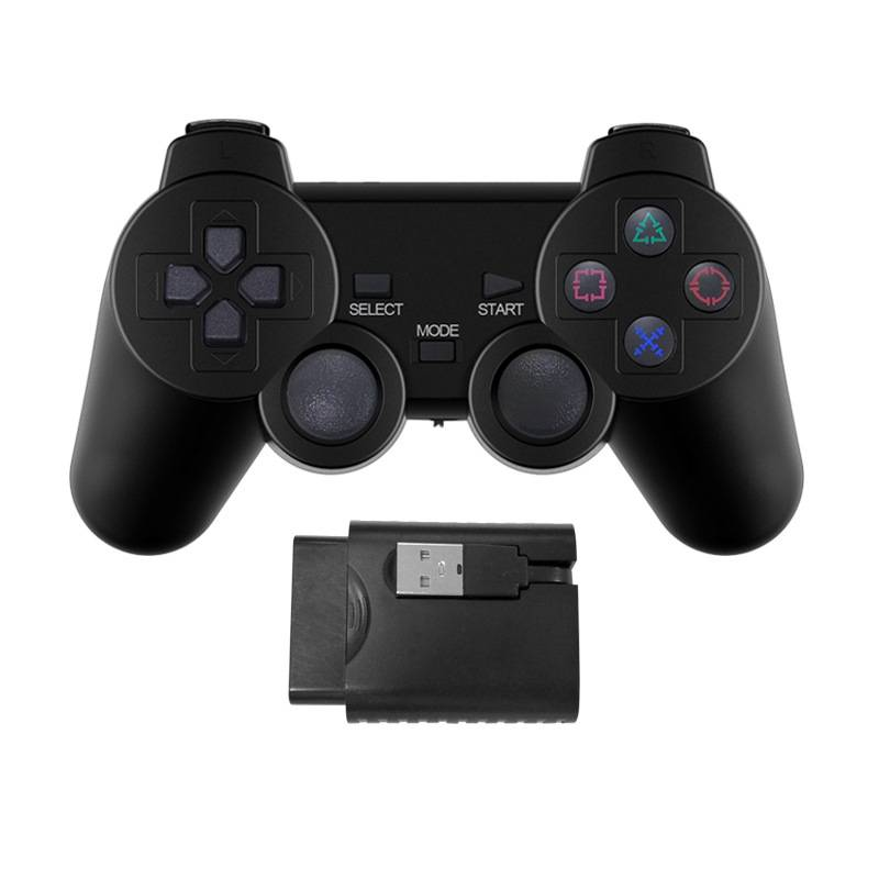 Controle sem fio PS2 3 em 1 2.4G Controle de jogo PS3/PC com vibração P2 3 em 1_voghion.com