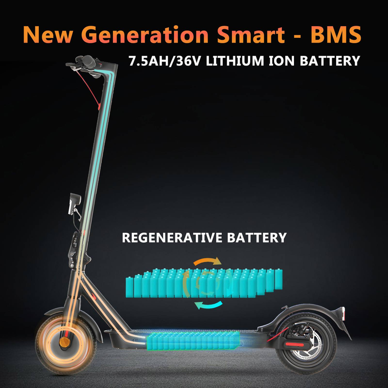 Isinwheel E9 Pro elektrisk skoter med ABE-certifiering, 350W 36V 7,5Ah batteri, 8,5-tums pendlingsscooter med appkontroll_voghion.com