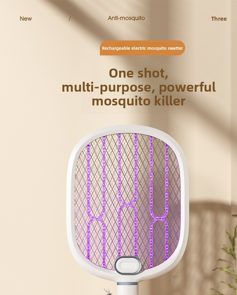 Rechargeable Mosquito Killer Lamp With Electric Swatter – 2-In-1 UV Mosquito Trap & Bug Zapper (Auto Attract Technology)_voghion.com