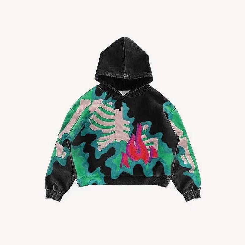 Felpa con cappuccio stampata in 3D da uomo – Pullover streetwear alla moda con coulisse e tasca a marsupio (S-XXL) | Blu reale, ciano, viola, magenta intenso_voghion.com