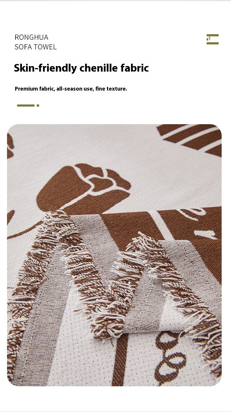 Sherpa Rose-Pattern Sofa Cover – Premium Chenille Slipcover For Sectional Sofas (Minimalist Floral Design, 9 Sizes, 8 Colors)_voghion.com