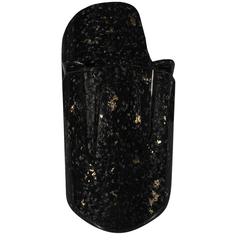 Carbon Fiber Rear Fender Mudguard For Electric Motorcycles - Lightweight & Durable Upgrade Accessory (24x15x7cm, Black Gold/Black Purple)_voghion.com
