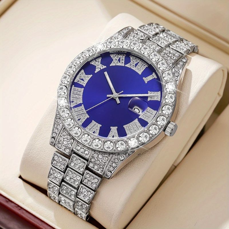 1pc-Charming Men's And Women's Watch Set, Quartz Movements, Circular Alloy Case Strap, Suitable For Daily Wear, Parties, Easter, Halloween, And Gifts_voghion.com