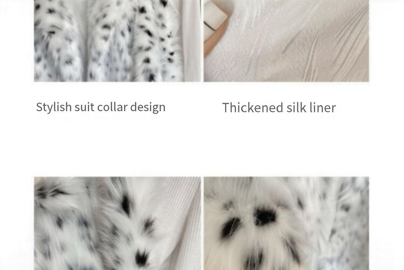 Heavy-Duty Faux Fox Fur Coat – Oversized Leopard Print Long Coat With Notch Lapel (S/M/L, Black & White, Streetwear Chic)_voghion.com