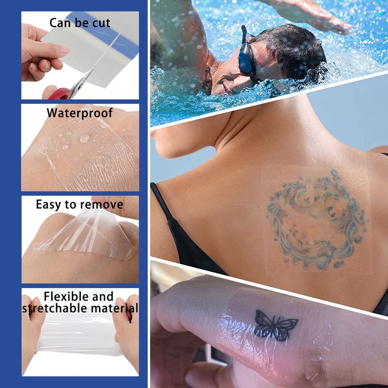 Jaysuing Tattoo Transparent Broderie Folie Protectoare Impermeabilă Barieră Antibacteriană Respirabil Îngrijire Autocolant_voghion.com