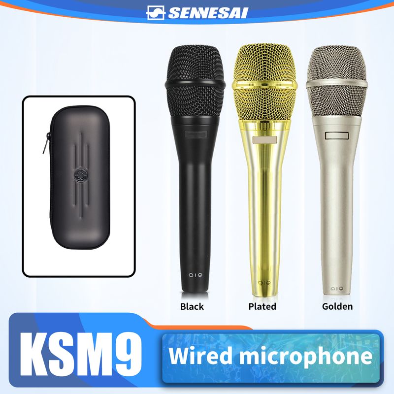 High QualityKSM9 Professional Dynamic Handheld Karaoke Wired Microphone With Clip Stereo Studio Mic_voghion.com