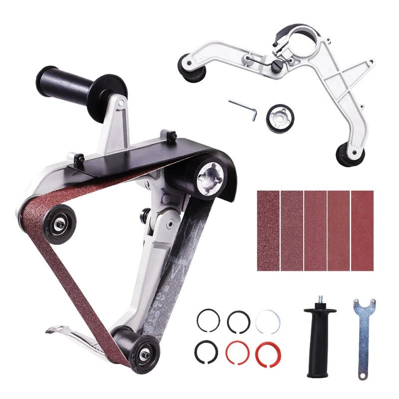 Adapter Sanding Sander And Thread Belt Sanding Pipe 8-11 Belt Belts 5 Or For Grinder Tube Angle Imperial With 10PCS Attachment_voghion.com