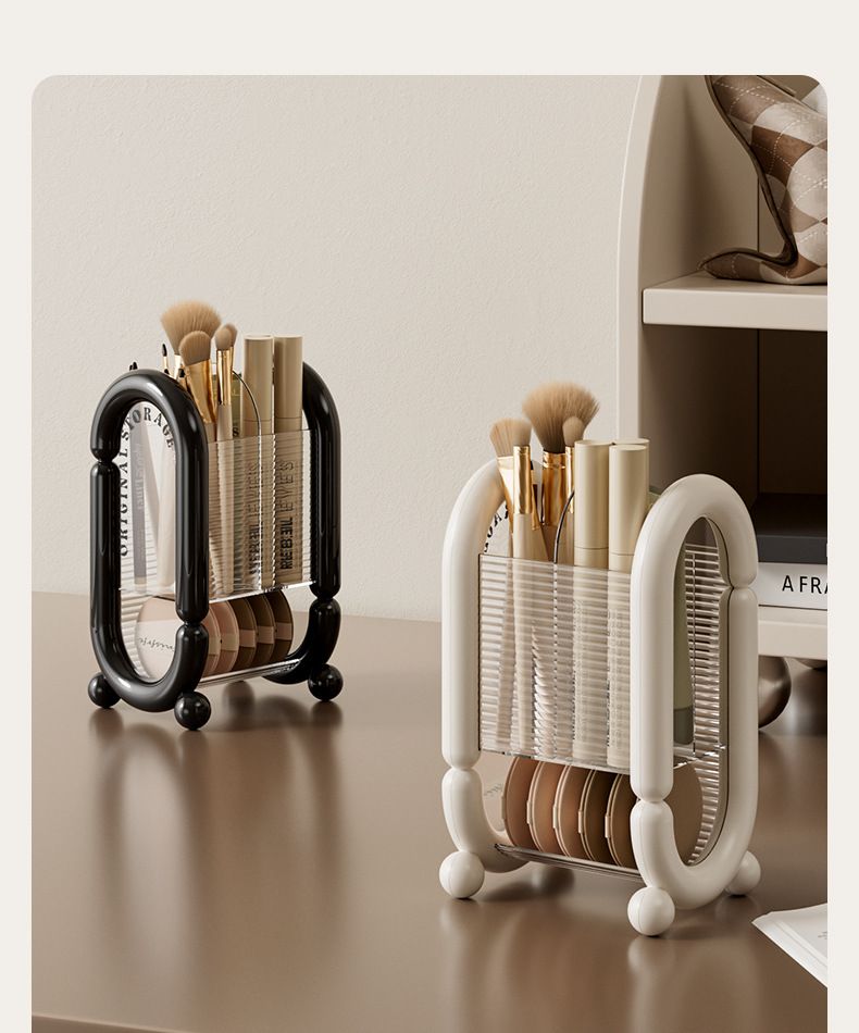 Makeup Tools & Accessories Makeup Brush Storage Bucket Beauty Home Desktop Storage Transparent Makeup Storage Box Student Large Capacity Rack_voghion.com