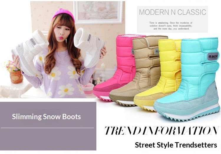 Voyage Winter Non-Slip Waterproof Warm Thickened Snow Wool Mid-Calf Short Boots Unisex_voghion.com