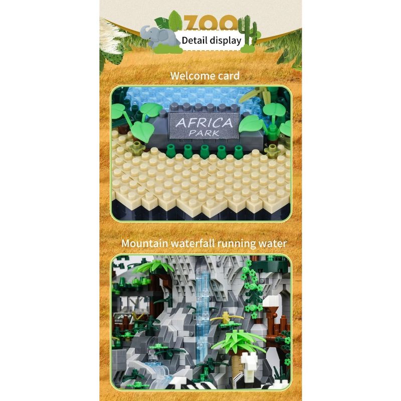 5000PCS Kreatywne Mikrocząsteczki Miasto Ulica Widok Las Deszczowy Panda Zwierzęta Zoo Klocki Złóż Klocki Zabawki Chłopiec Dziecko Prezent_voghion.com