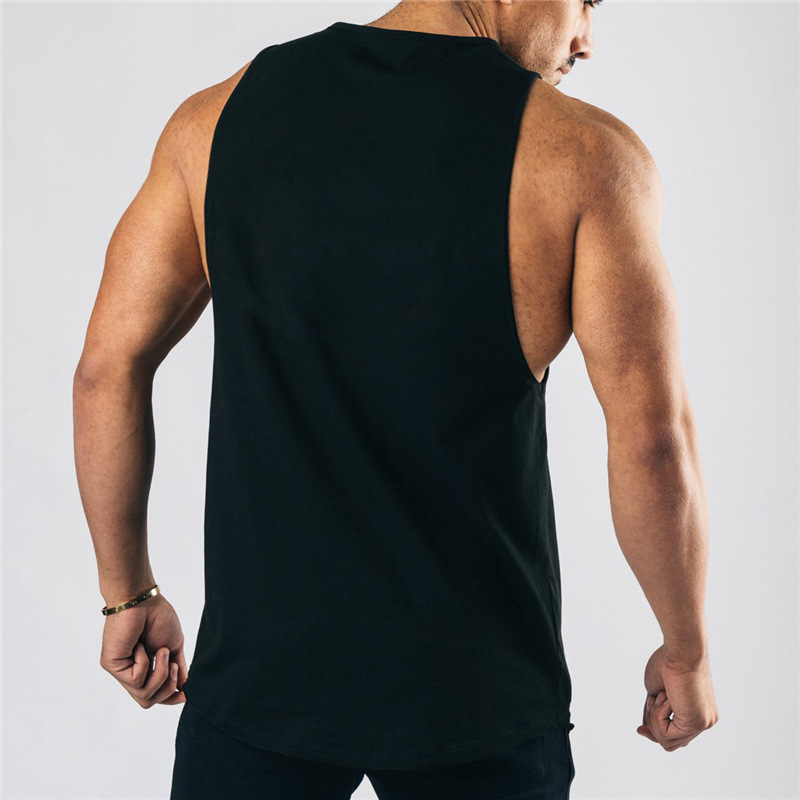 Canotta sportiva da uomo in puro cotone, taglia grande, attillata, senza maniche, aderente, con scollo a cuore, per ragazzi e ragazze_voghion.com