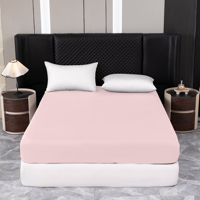Solid Color Fitted Mattress Protector - Waterproof & Dustproof (Elastic Deep Pocket Hypoallergenic Breathable Fabric Universal Size)_voghion.com