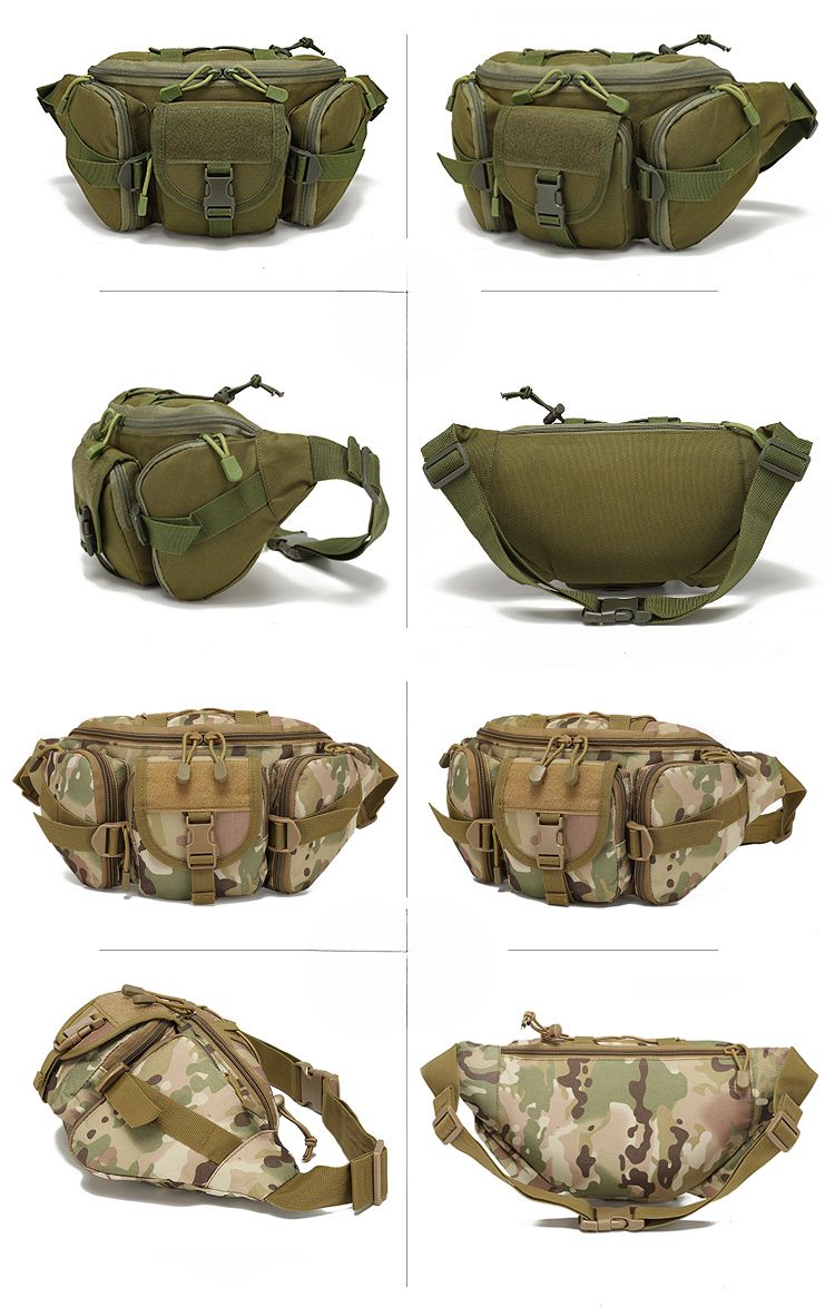 Tactical Waist Multifunctional Waterproof Wear-resistant Camouflage Canvas Tool Outdoor Cycling Fishing Lure Sports_voghion.com