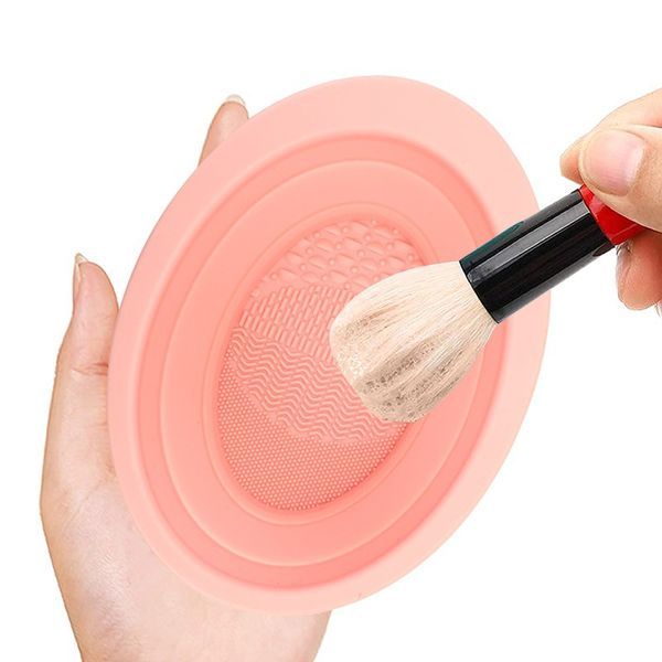 Silikon-Waschpad, Reinigungsbecher für Make-up-Pinsel, faltbare Schüssel, großes Beauty-Tool, Reinigungspad für Make-up-Pinsel_voghion.com