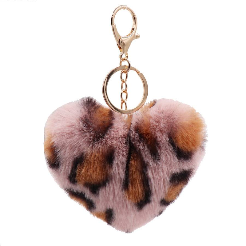 Leopard Herz Schlüsselanhänger Plüsch Schlüsselanhänger Anhänger Tasche Dekoration Schlüsselanhänger_voghion.com