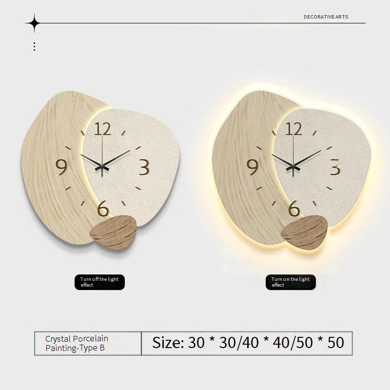 Wandklokken Crème Stijl Creatieve Woonkamer Sfeervolle Klok Hangend_voghion.com