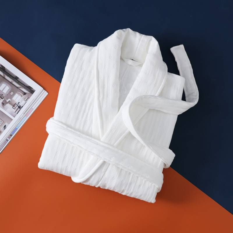 Serviette en pur coton, peignoir épais pour l'automne et l'hiver, absorbant, pour hommes et femmes, vêtements de maison, chemise de nuit_voghion.com