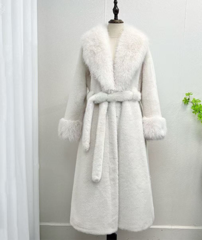 Luxus-Kunstpelzmantel mit Fuchskragen – Mittellange Winterjacke für Damen (M-XL)_voghion.com