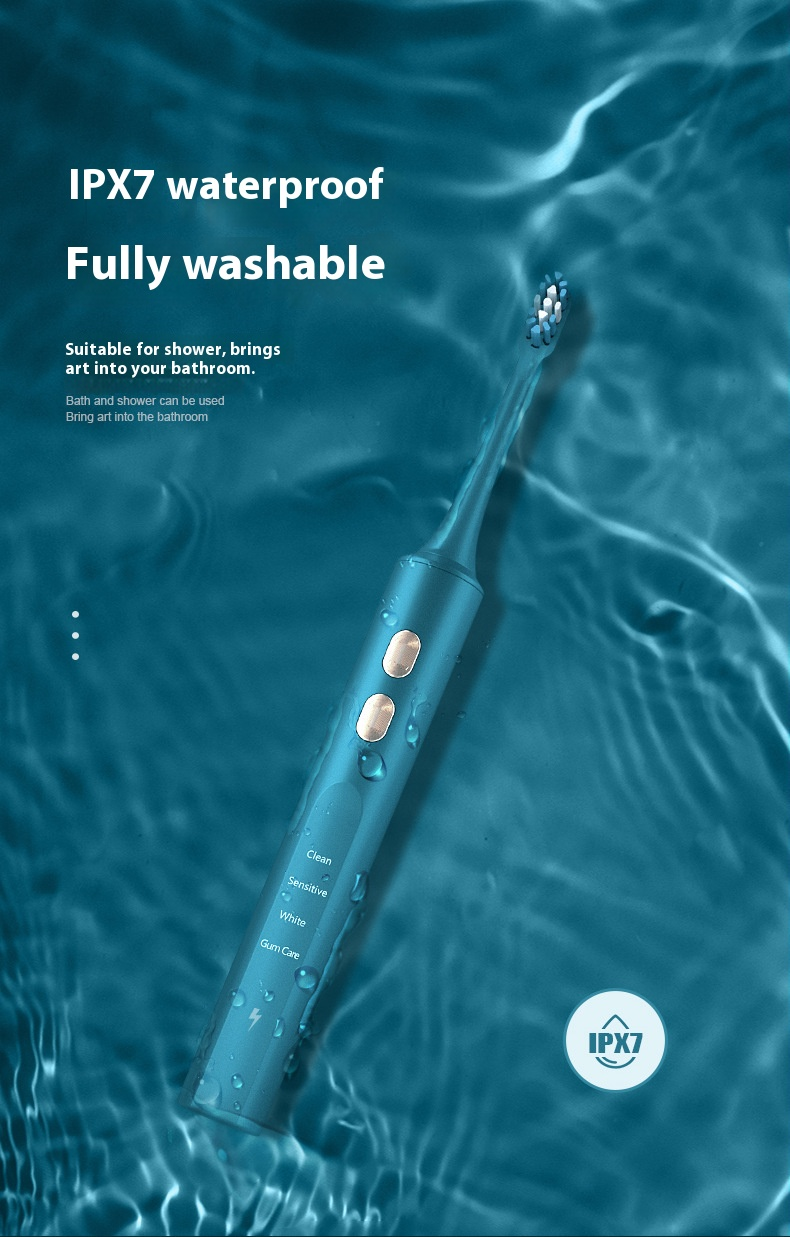 Elektrische Zahnbürste mit Magnetschwebetechnik – 4 Modi, UV-Sterilisation, leise 36 dB, 40.000 U/min, 5 Ersatzköpfe_voghion.com