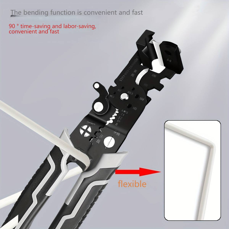 Professional Multi-Function Wire Stripper For Electricians – Cable Stripping, Cutting, Crimping & Twisting Tool With Carbon Steel Blades_voghion.com