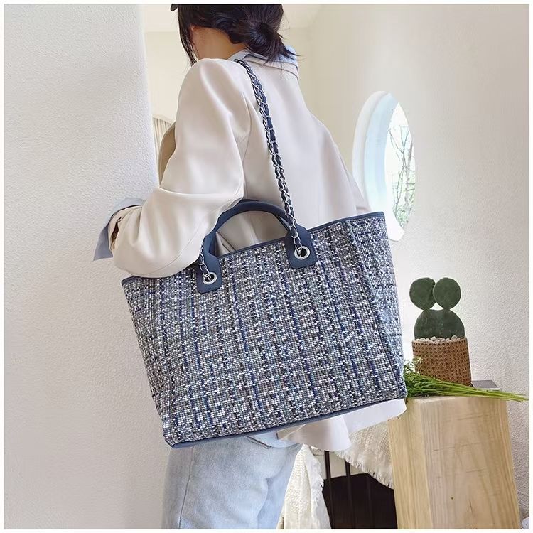 Designer Luxury Large Capacity Woven Bag Tote Bag Casual Shopping Handbag_voghion.com