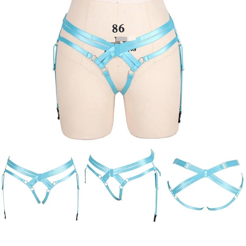 Suspenders Thigh Band Triangle Shorts Gothic Accessories Leg Harness Garter Belts Stockings Sexy Lingerie Women Body_voghion.com