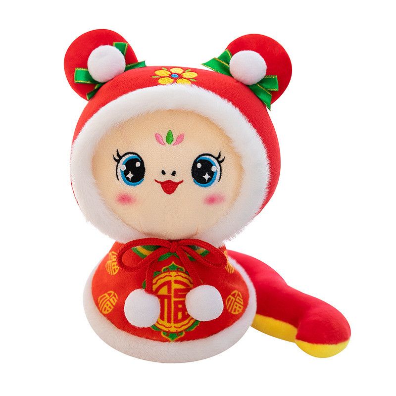 Adorable Snake Plush Year Zodiac Toy Soft And Cuddly Doll For Year Celebrations New_voghion.com