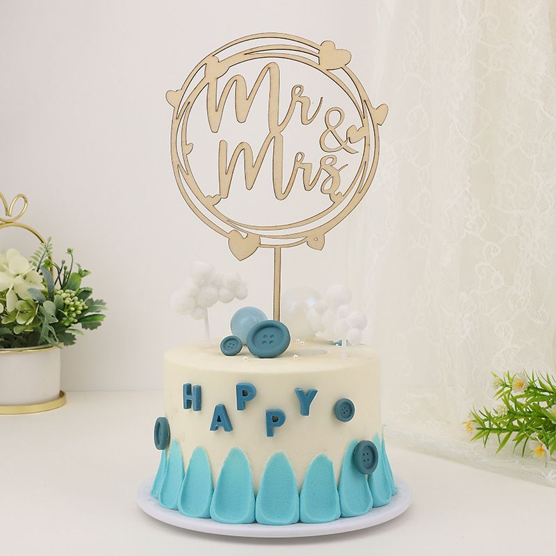 Hochzeits-Plugin aus Holz, Tortenaufsatz zum Valentinstag im Wald-Design, Geburtstagsdekoration und Ankleidezubehör sind erhältlich_voghion.com