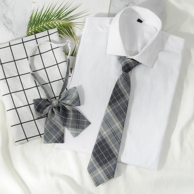 Camicia uniforme giapponese JK eterea, senza bisogno di annodare, stile studente universitario, stile coppia femminile_voghion.com