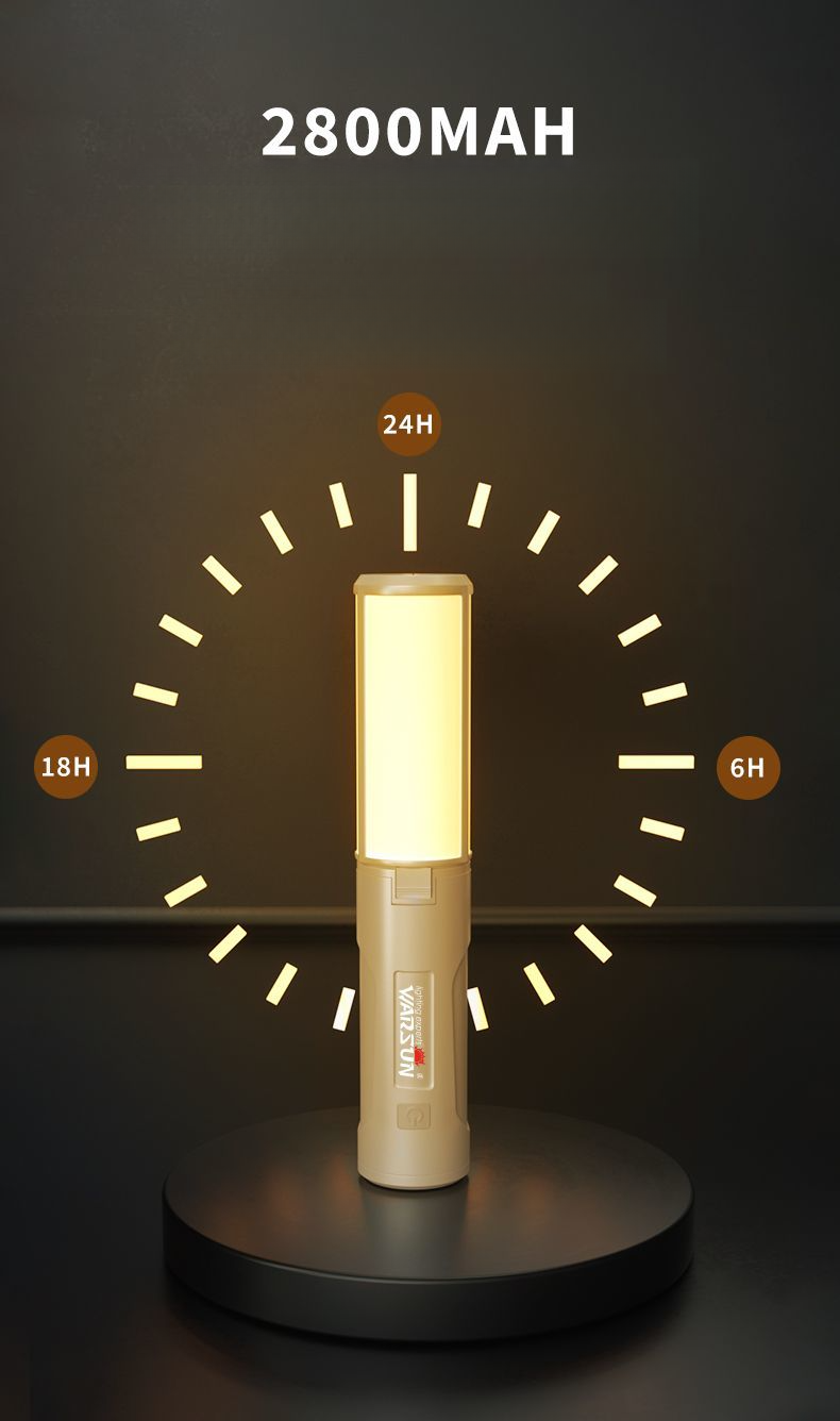 Wolsen Outdoor Magnetic Camping Lantern Multifunctional Portable Long Battery Life Desk Lamp Strong Light Flashlight_voghion.com
