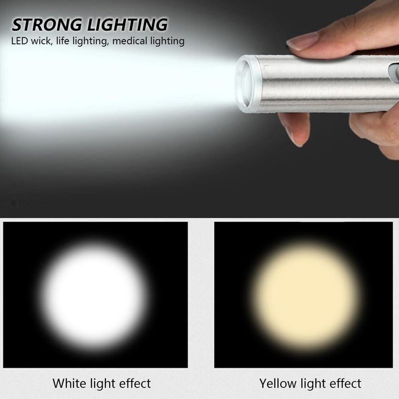 1 kpl USB-ladattava taskulamppu taskulamppu mini-LED-taskulamppu lääketieteellinen retkipyörän taskulamppu_voghion.com