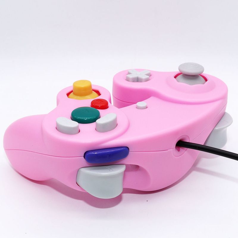 Game Single Three Point Blue Black White Silver GameCube Controller NGC Wired Console_voghion.com