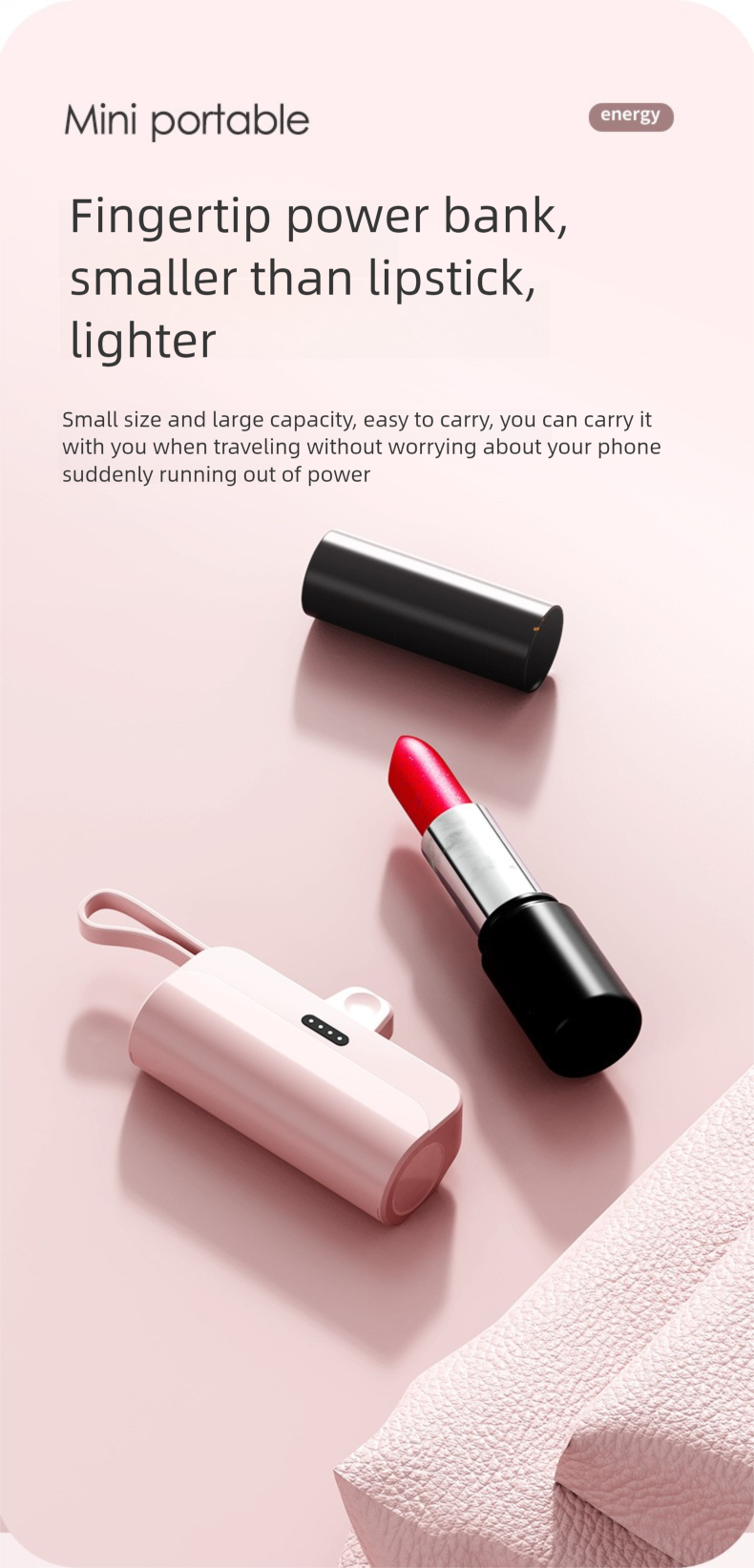 Mini Compact Capsule Pocket Bank Notfall 5000mAh Tragbare Mobile Stromversorgung Anpassbar_voghion.com