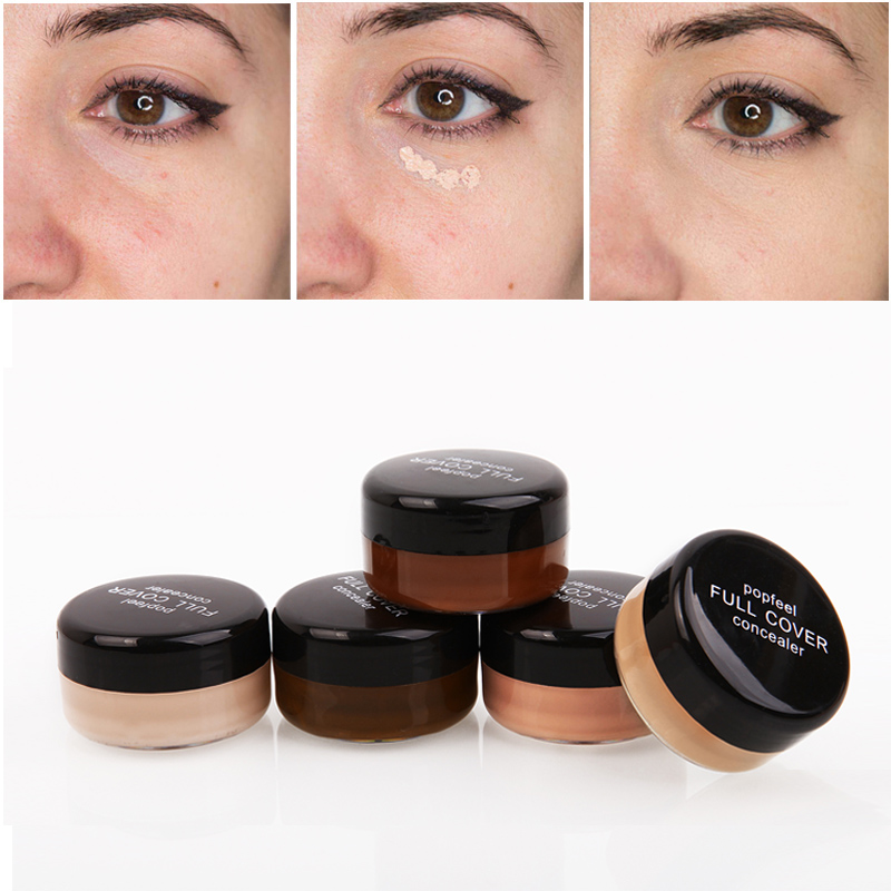 Concealer Foundation Cream Makeup Base Professional Full Coverage Freckles Cover Acne Spots and Dark Circles Facial Makeup_voghion.com