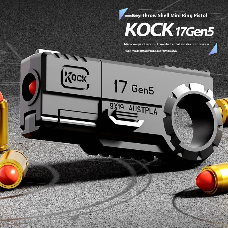 Παιχνίδι όπλο Soft Bullet Mini Glock διπλό πιστόλι δακτυλίου πιστόλι αποσυμπίεσης κράμα εκτοξευτήρα παιχνίδι εκτόξευσης_voghion.com