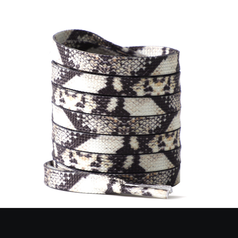 Accessori per scarpe stampa leopardata stampa zebrata stampa serpente stampa leopardata scarpe alte e basse in tela bianca lacci per scarpe corda un paio_voghion.com