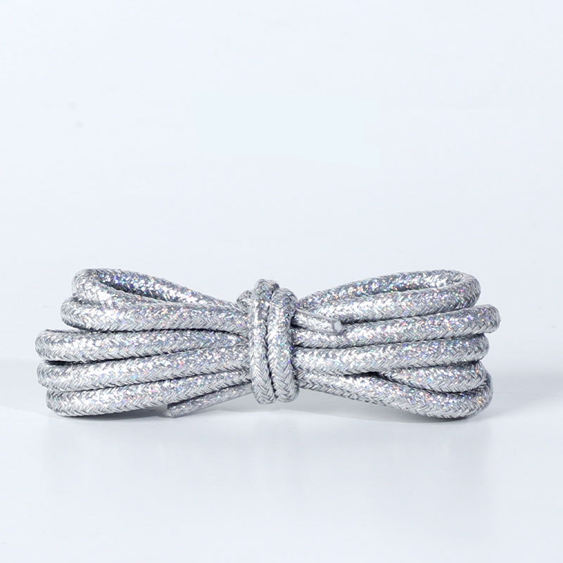 Accessori per scarpe lacci rotondi dorati, scarpe bianche personalizzate da uomo e da donna in oro rosa lucido, scarpe sportive_voghion.com