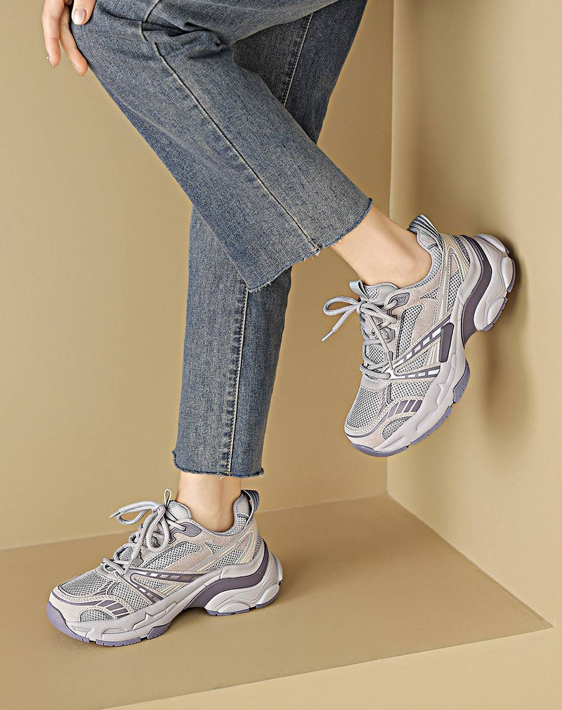 Cameido Lightweight Thick-soled Dad Shoes For Women. In The Spring Of 2025, These Are Casual Sports Shoes With Mesh Paneling,_voghion.com