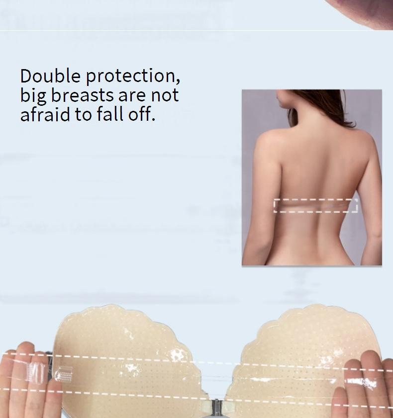 Underwear & Sleepwears Shell Lace Bra Stickers Breasts Gathered And Lifted Invisible Back Straps Silicone Bra Stickers For Wedding Dresses_voghion.com