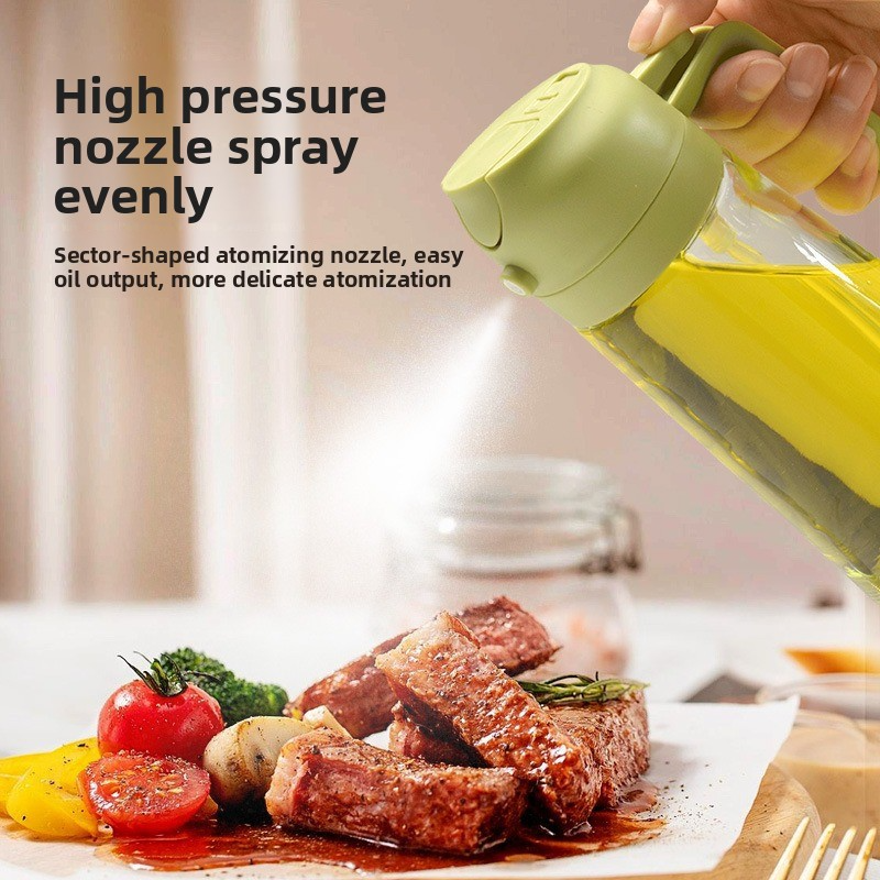 2-in-1-Ölsprüh- und -ausgießflasche aus Glas – Speiseölspender für die Küche mit feinem Sprühnebel und Ausgießer (350 ml, BPA-freies, auslaufsicheres Design)_voghion.com