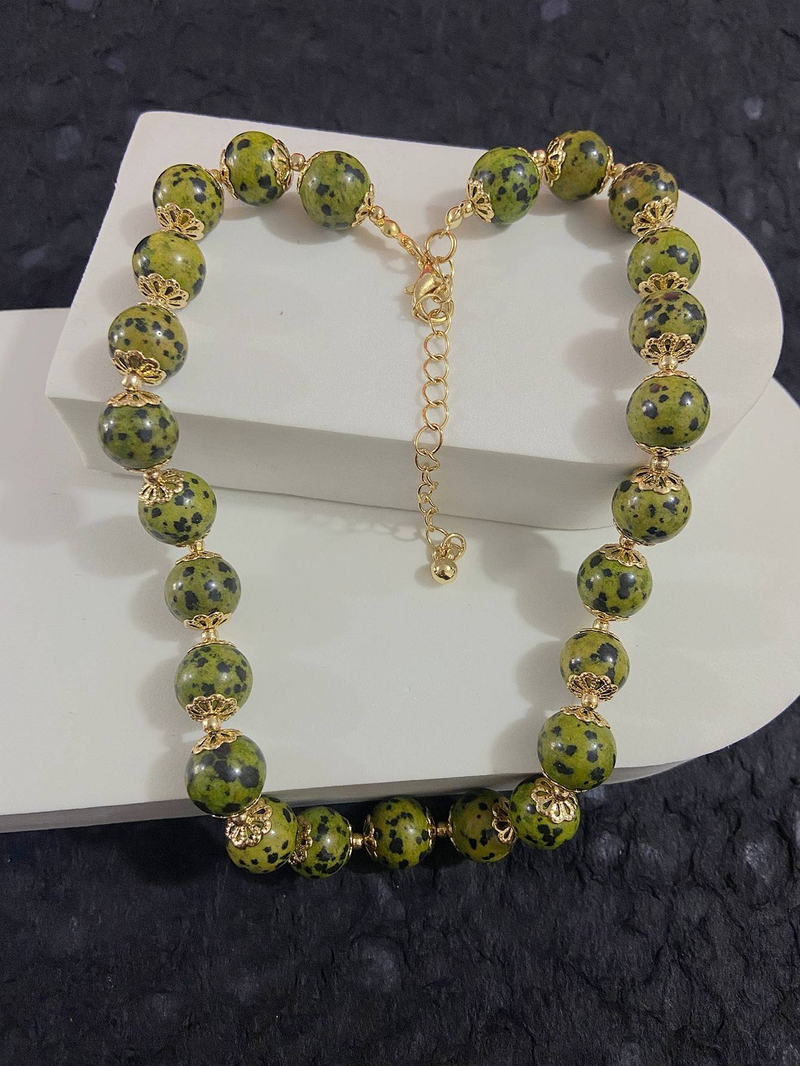 Retro Fashion High-end Frog Skin Dot Single-layer Short High-end Earrings Bracelet Necklace Set Suitable For Women's Daily Vacation Birthdays_voghion.com