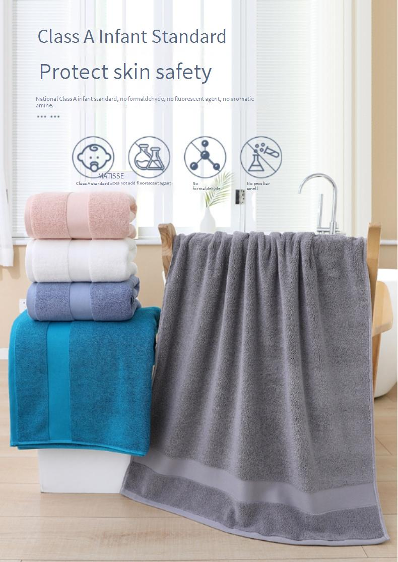 Serviette de bain en pur coton 650 g, sans peluches, serviette de bain pour adulte, grande taille, 160 x 80 cm, serviette de bain pour hôtel, entièrement en coton, douce et absorbante_voghion.com
